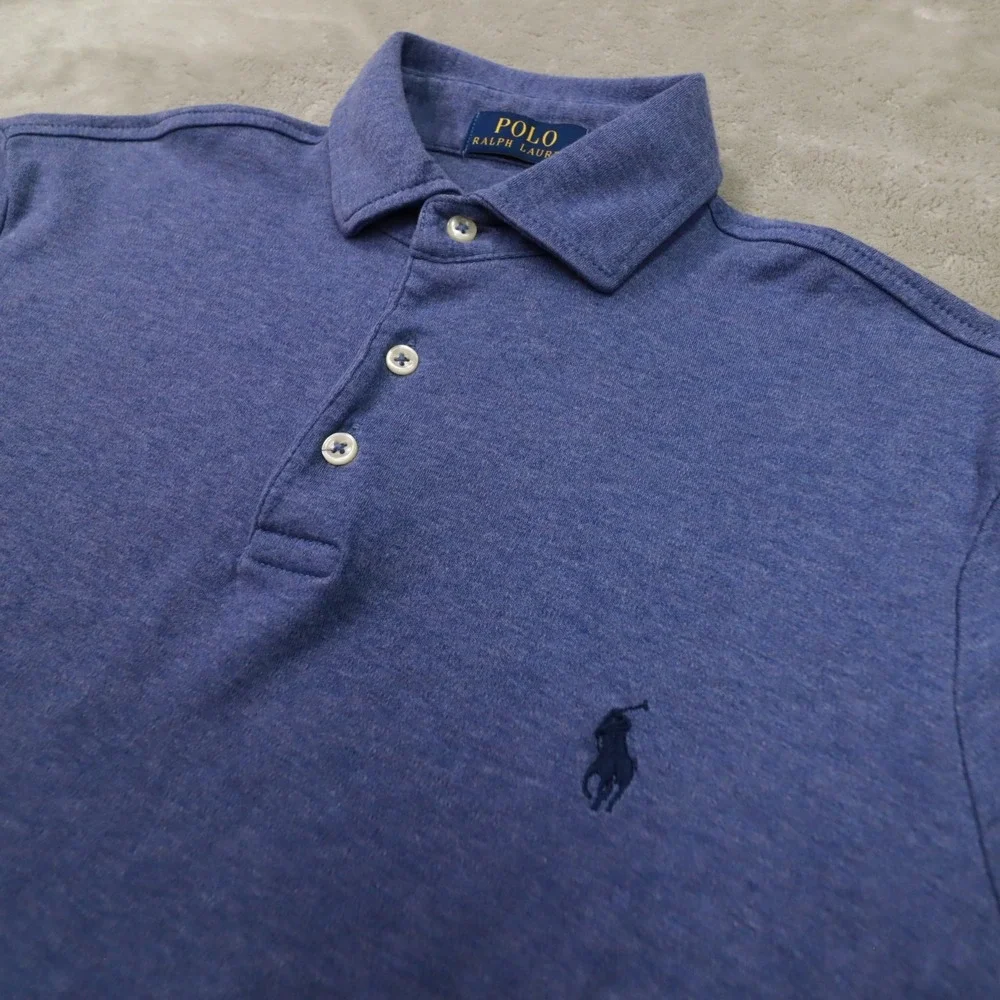 Polo Ralph Lauren Heather Blue Short Sleeve Polo Shirt‎ Men's Small Preppy